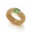 Unoaerre Ring for Woman - Chicco in 925% Gold Silver with Green Peridot Quartz Size 18