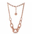 Unoaerre Necklace for Woman - Classic in Rose Bronze with Diamond Effect Links - 0