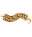 Unoaerre Women's Bracelet - Limited Edition Multistrand with Gold and Chocolate Chain
