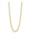 Unoaerre Necklace for Woman - Long Chains in Gilt Bronze with Grumetta Chain