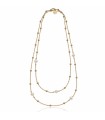 Unoaerre Women's Necklace - Natural Pearls in Chain with Spheres and Natural Pearls