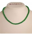 Rajola Necklace for Woman - Nagoya with Green Agate and 925% Silver Elements