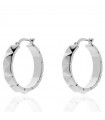 Unoaerre Women's Earrings - Bronze Circle Pyramids with 925 Silver Relief Pyramids