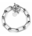 Unoaerre Women's Bracelet - Silver Chains with Polished Forzatina Chain