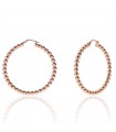 Orecchini Unoaerre da Donna - Bubbles Rose Gold a Cerchio con Tubo a Palline