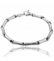 Chimento Unisex Bracelet - Tradition Gold Bamboo Classic Chain in 18K White Gold