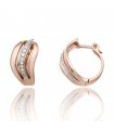 Chimento Women's Earrings - Circle Cloud Stretch in 18K Rose Gold with 0.29 ct Diamonds