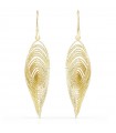 Unoaerre Women's Earrings - Classica Gold with Leaf of Intertwined Threads