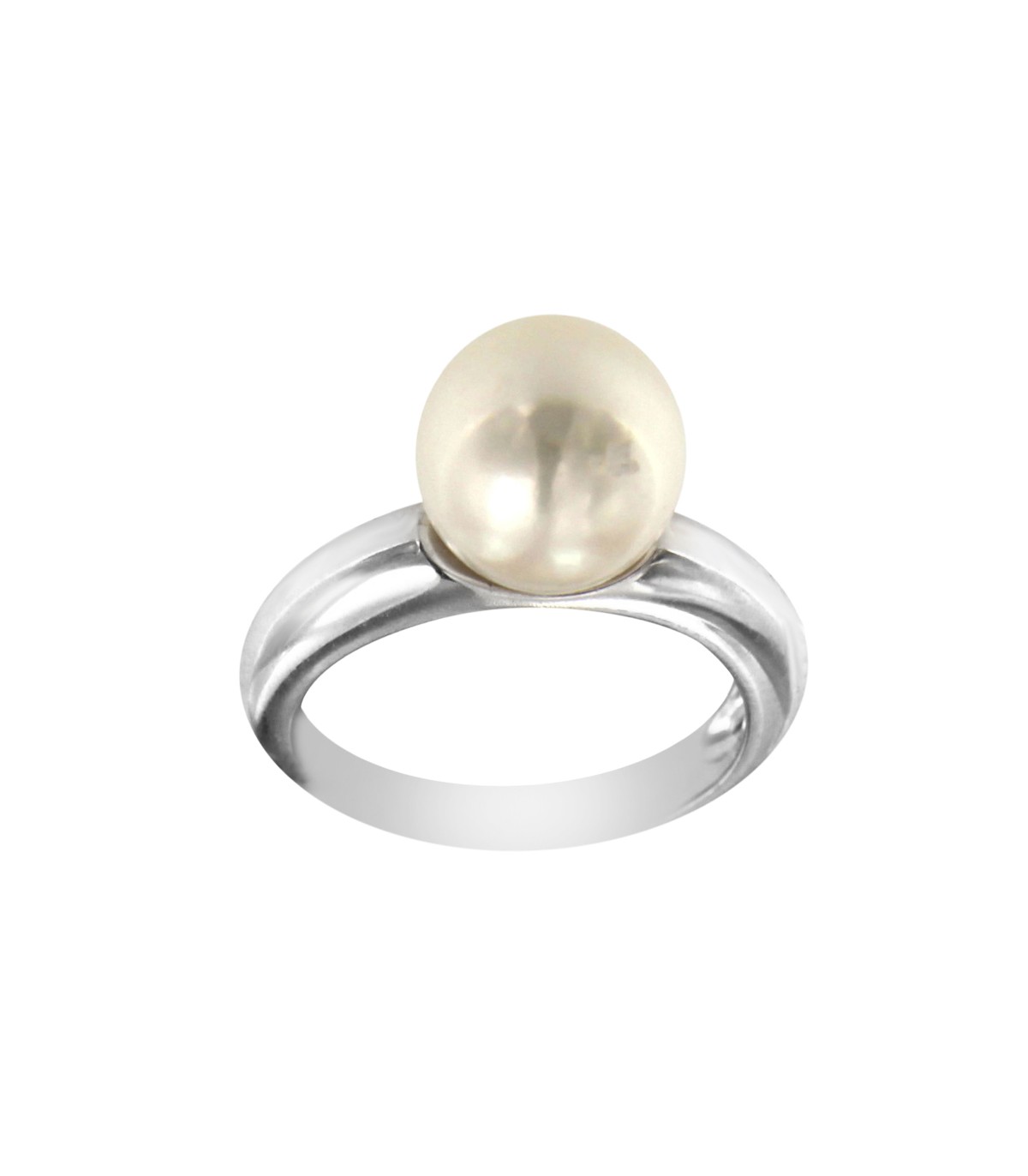 Nimei Ring for Women - in 18K White Gold with Akoya Pearl 10-10