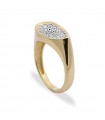 Rue Des Mille Ring for Woman - Dancing Drops Gold with White Zirconia Drop
