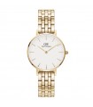 Daniel Wellington Ladies Watch - Petite 5-Link Evergold 28mm White