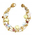 Marco Bicego Woman's Bracelet - Paradise in 18K Yellow Gold with Multicolor Gems - 0