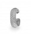 Rue Des Mille Earcuff for Women - Dancing Drops Band Silver with White Zircons