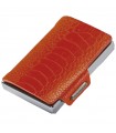 Mondraghi Men's Wallet - Superior in Orange Ostrich Leather with Coin Purse