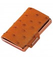 Mondraghi Men's Wallet - Superior in Brown Ostrich Leather with Coin Purse