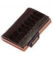 Mondraghi Men's Wallet - Superior in Dark Brown Ostrich Leather with Coin Purse