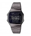 Casio Watch - Vintage Time and Digital Date 36mm Black Chrome