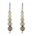 Coscia Earrings with Akoya Pearls and Tahitian Pearls for Woman - 0
