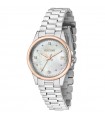 Sector Watch for Woman - 230 Time and Date Silver 32mm Mother of Pearl with Crystals on the Indexes