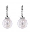 Coscia Pearl's Earrings - Australian South Sea in White Gold with Diamonds - 0