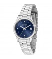Sector Watch for Woman - 230 Time and Date Silver 32mm Blue with Crystals on the Indexes