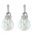 Orecchini Coscia con Perle Australia Barocche 16,5 mm e Diamanti da Donna