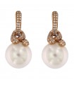 Coscia Earrings with Australian Pearls 12.5-13 mm and Diamonds for Women - 0