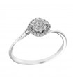 Giorgio Visconti Woman's Ring - Fantasy in 18K White Gold with 0.13 ct Natural Diamonds - 0