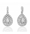 Miluna Woman's Earrings - Drop Pendants in 18K White Gold with Natural Diamonds - 0