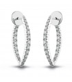 Buonocore Earrings - Eternity Round Oval in 18K White Gold with 1.19 ct Natural Diamonds - 0