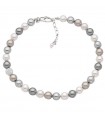 Collana Boccadamo da Donna - Perle in Argento 925% Rodiato con Boule di Strass