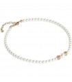 Boccadamo Necklace for Woman - Pearls in 925% Golden Silver with Pearls and Diamond Spheres