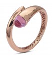 Boccadamo Women's Bracelet - Caleida Linea Mediterranea Contrariè Rose Gold with Morganite Crystal