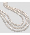 Miluna Women's Necklace - Freshwater Pearl String 6.5 - 7 mm and 18K Yellow Gold Clasp - 0