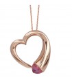 Boccadamo Necklace for Woman - Long Mediterranean Caleida with Heart and Morganite Crystal