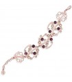 Boccadamo Women's Bracelet - Harem Mediterranean Line Rose Gold with Peach and Amethyst Crystals