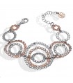 Boccadamo Women's Bracelet - Magic Circle Mediterranea Bicolor with Circles and Crystals