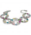 Boccadamo Women's Bracelet - Magic Circle Mediterranea Silver with Circular Elements and Colored Crystals - 0