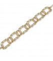 Boccadamo Women's Bracelet - Gold Mediterranea Magic Chain with Square Elements and White Crystals