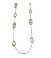 Boccadamo Women's Necklace - Gold Long Mediterranean Magic Chain with Intertwined Circles and Crystals