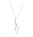 Salvini Woman's Necklace - in 18K White Gold with Fantasy Pendant and 0.45 carat Natural Diamonds - 0