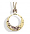 Collana Boccadamo da Donna - Harem Linea Mediterranea Gold con Pendente Grande e Cristalli