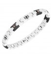 Zancan Bracelet for Men - Hiteck in Steel and Ceramic with Black Spinels - 0