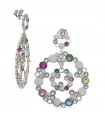 Boccadamo Women's Earrings - Mediterranean Magic Circle Pendants with Circle and Colored Crystals