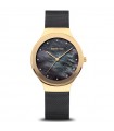 Orologio Bering da Donna - Classic Solo Tempo Gold 34 mm Madreperla Blu e Nero