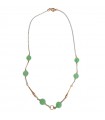 Silvia Kelly Necklace - in 18K White Gold and Rose Gold with Green Jade - 0