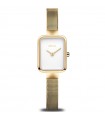 Orologio Bering da Donna - Classic Petite Square Gold 35x20mm Bianco