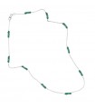 Chirico Necklace - in 18K White Gold with Emerald Root 10 ct - 0