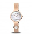 Bering Women's Watch - Max René Only Time Rose Gold 27 mm Mother of Pearl with Heart