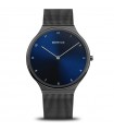 Bering Men's Watch - Ultra Slim Only Time Black 40mm Blue